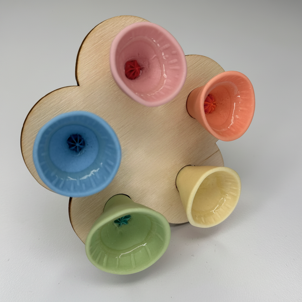 BeeCups porcelain cups for bees in the garden