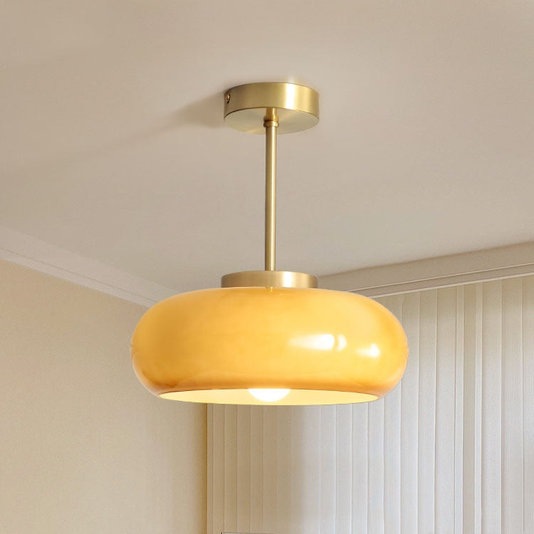 Ceiling light fixture viewed from below