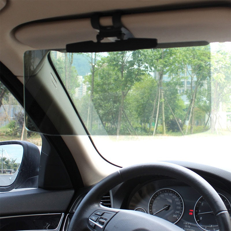 Close-up of the anti-glare visor's clear tinted shield