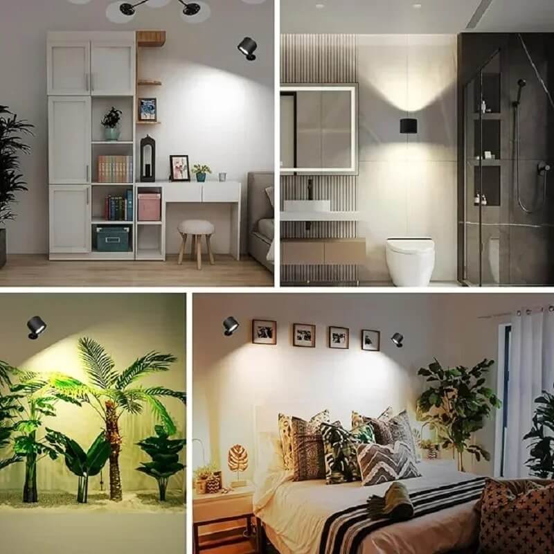 LED wall lamp mounted in a bedroom, bathroom, living room, and entryway