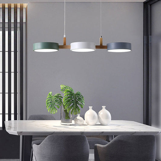Modern Nordic LED pendant light hanging from the ceiling