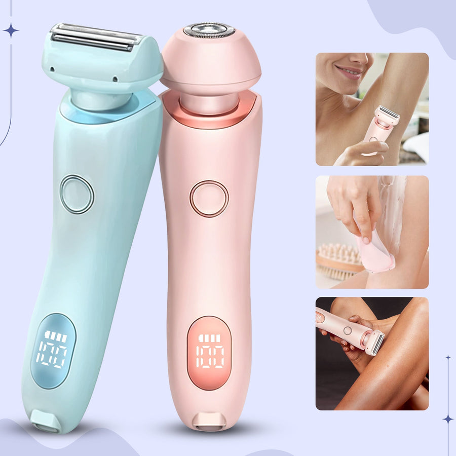 Portable shaver highlighting its compact design