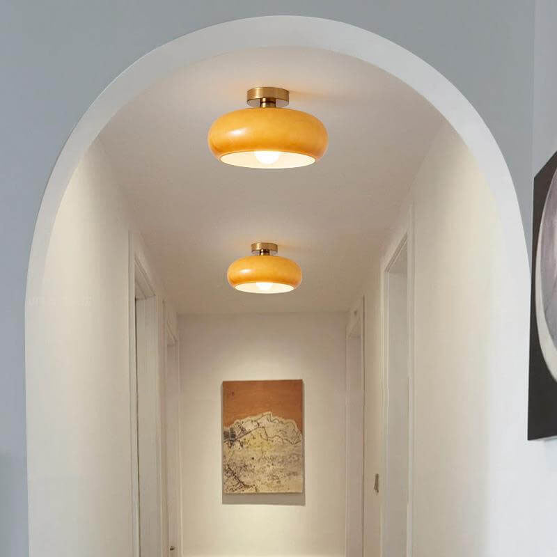 Amber and white glass color options side by side