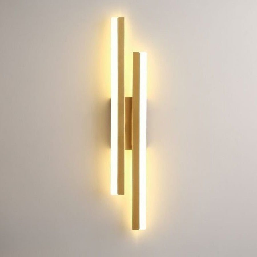 Linear LED wall sconce shown from below