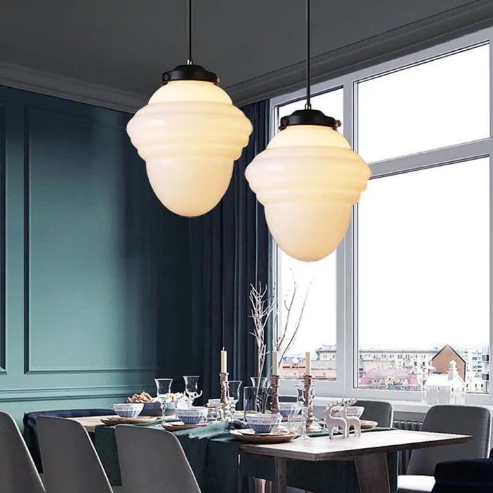 Pendant light shown from below