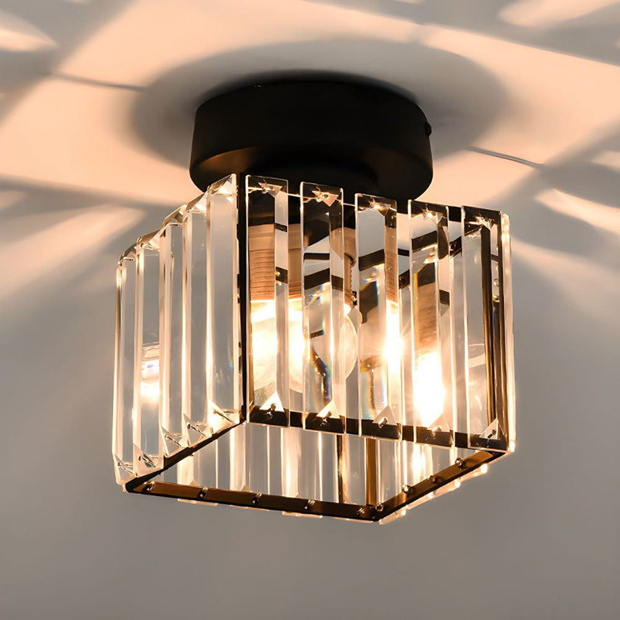Close-up of ceiling light fixture details