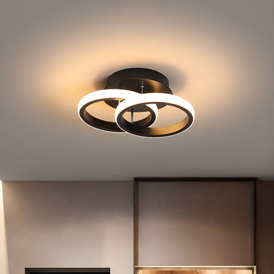 Modern geometric LED ceiling light square shape