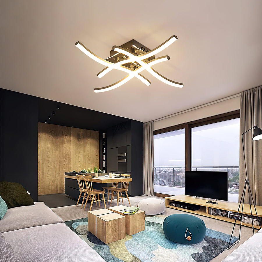 Side view of the flush mount ceiling light