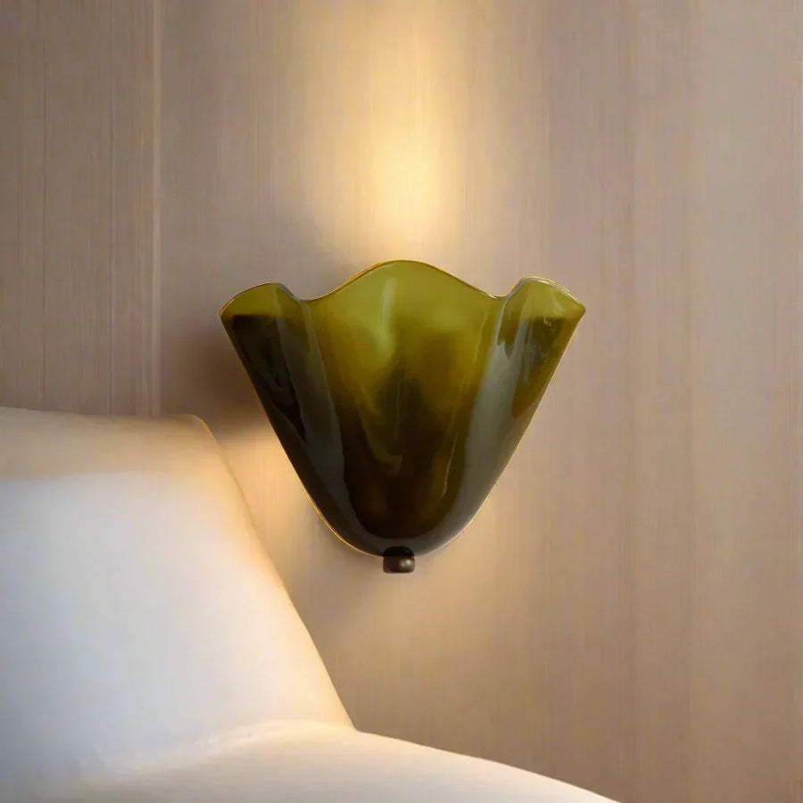 Wall lamp installed in a living room setting