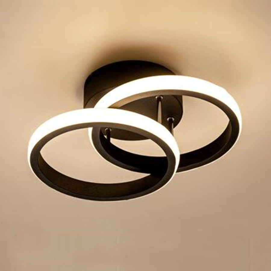 Modern geometric LED ceiling light moon shape