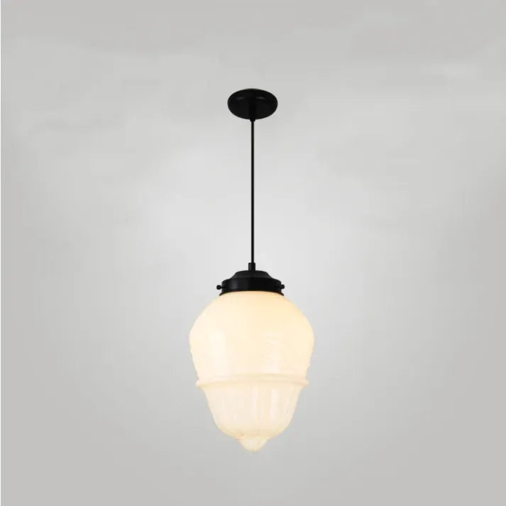 Detail of the white finish on the pendant light