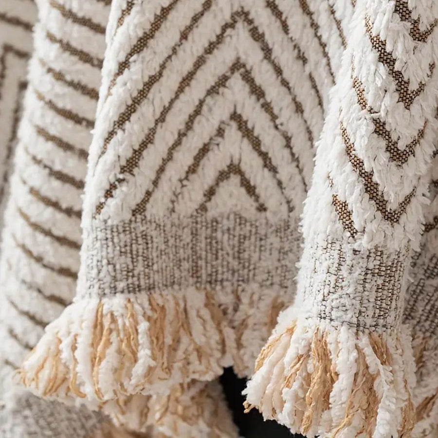 Sofa cover styled in a living room setting