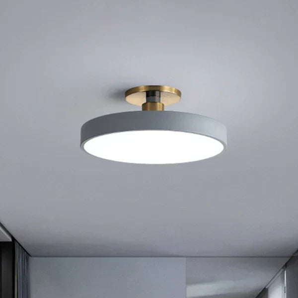Ceiling light mounted overhead in a modern room