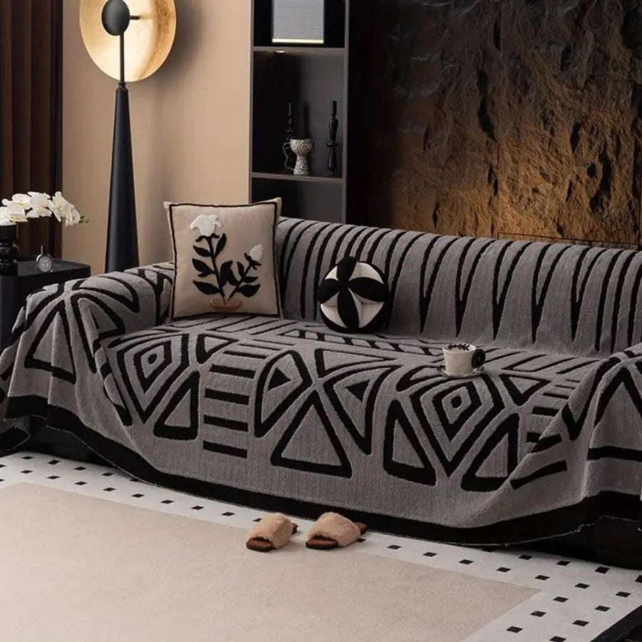 Sofa cover shown in a living room setting