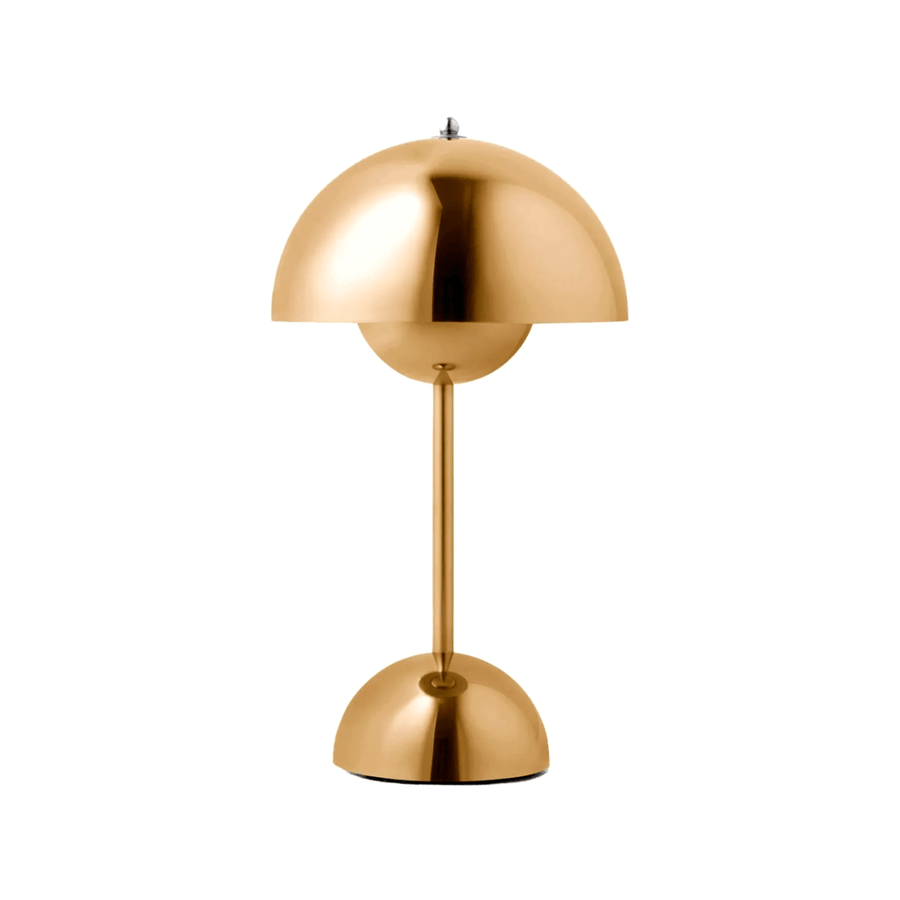 Cordless table lamp with touch dimming shown on a nightstand