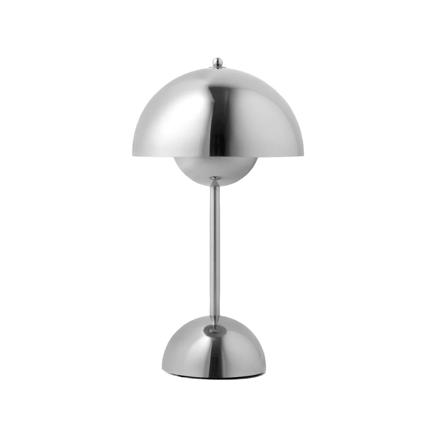 Close-up of the table lamp's touch dimmer control