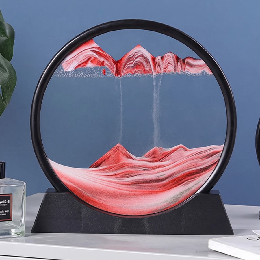 3D Moving Sand Art Picture in red