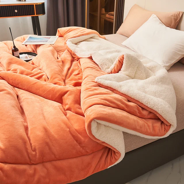 Blanket shown in beige color option