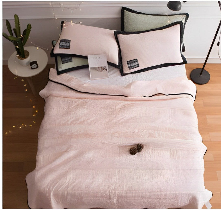 Cooling blanket draped over a chair