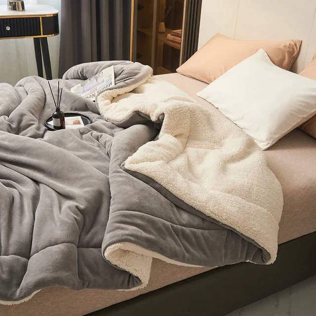 Close-up of the soft blanket texture