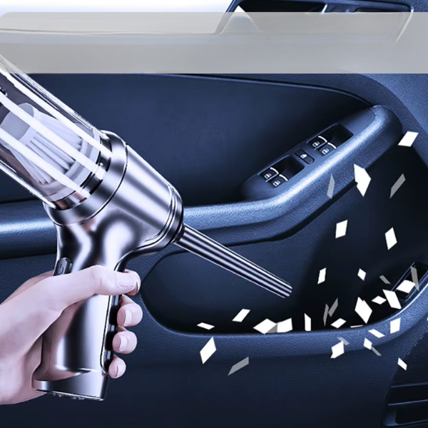 Top view of the cordless handheld car vacuum