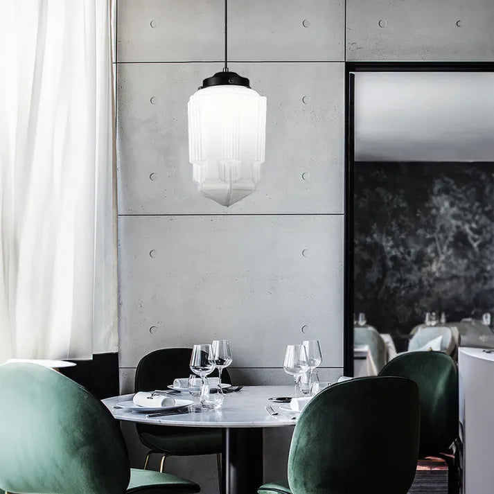 Pendant light mounted on a ceiling