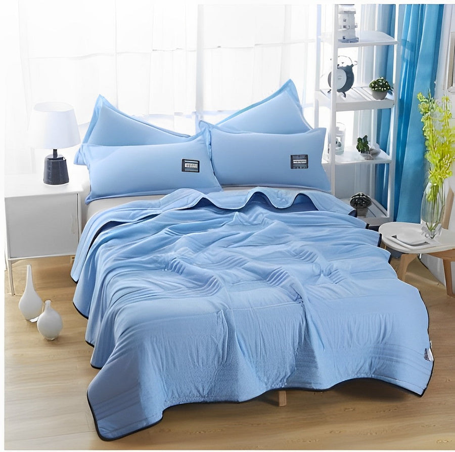 Cooling blanket shown in pink color option