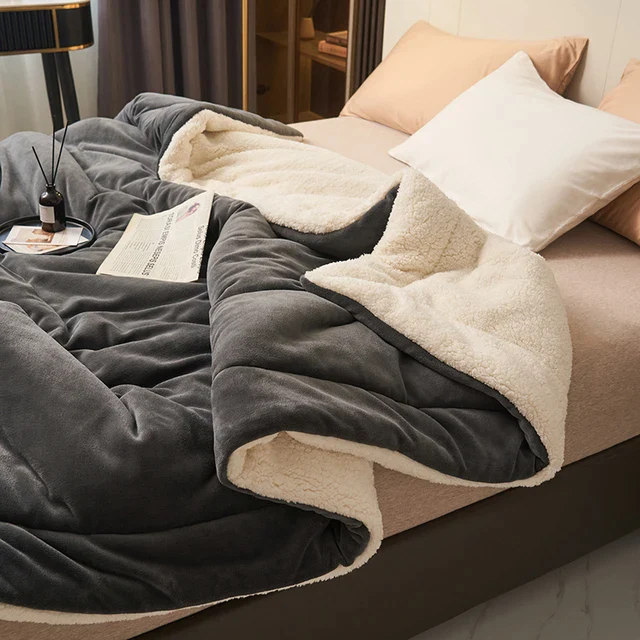 Blanket shown in gray color option
