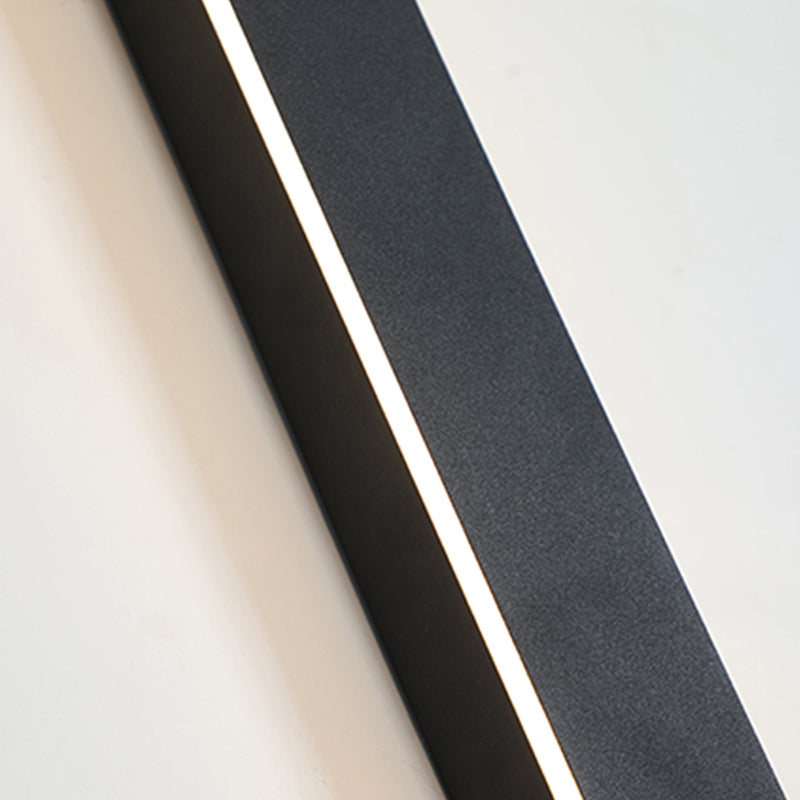 Top-down view of the linear wall light fixture