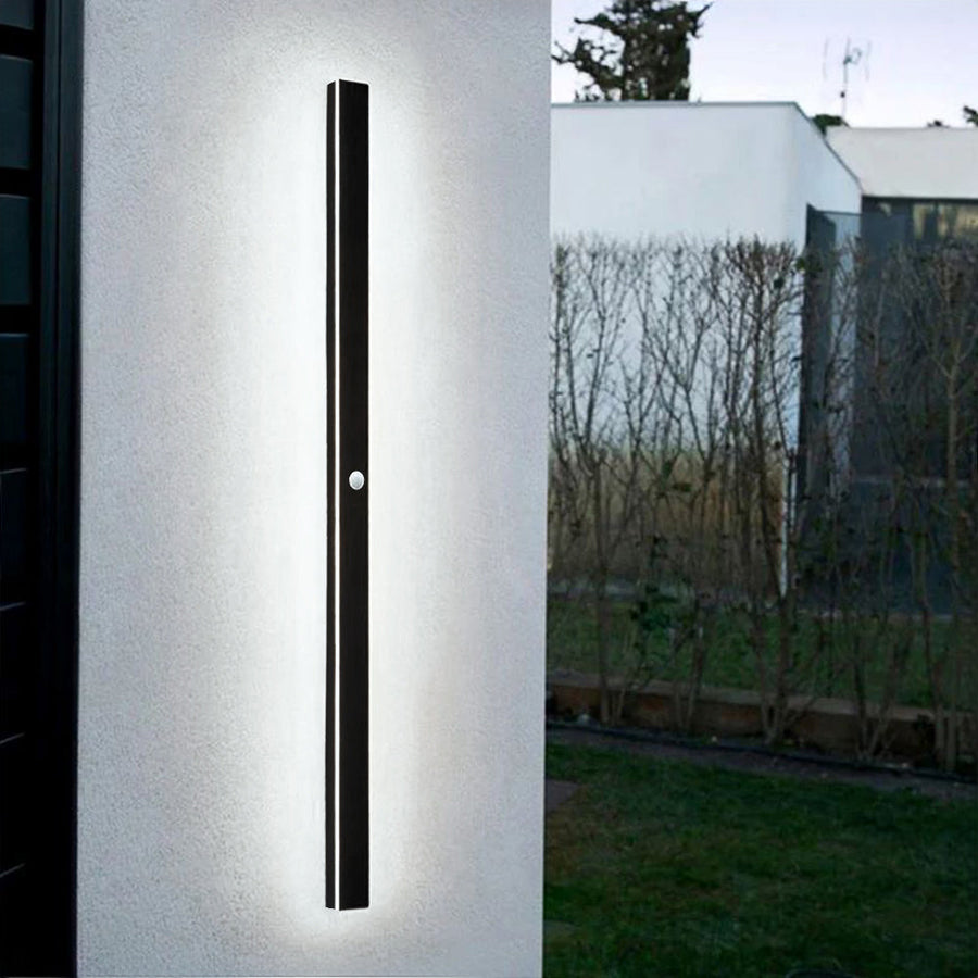 Full view of the linear minimalist LED wall light