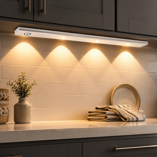 24 in (60 cm) LED under-cabinet light with included accessories