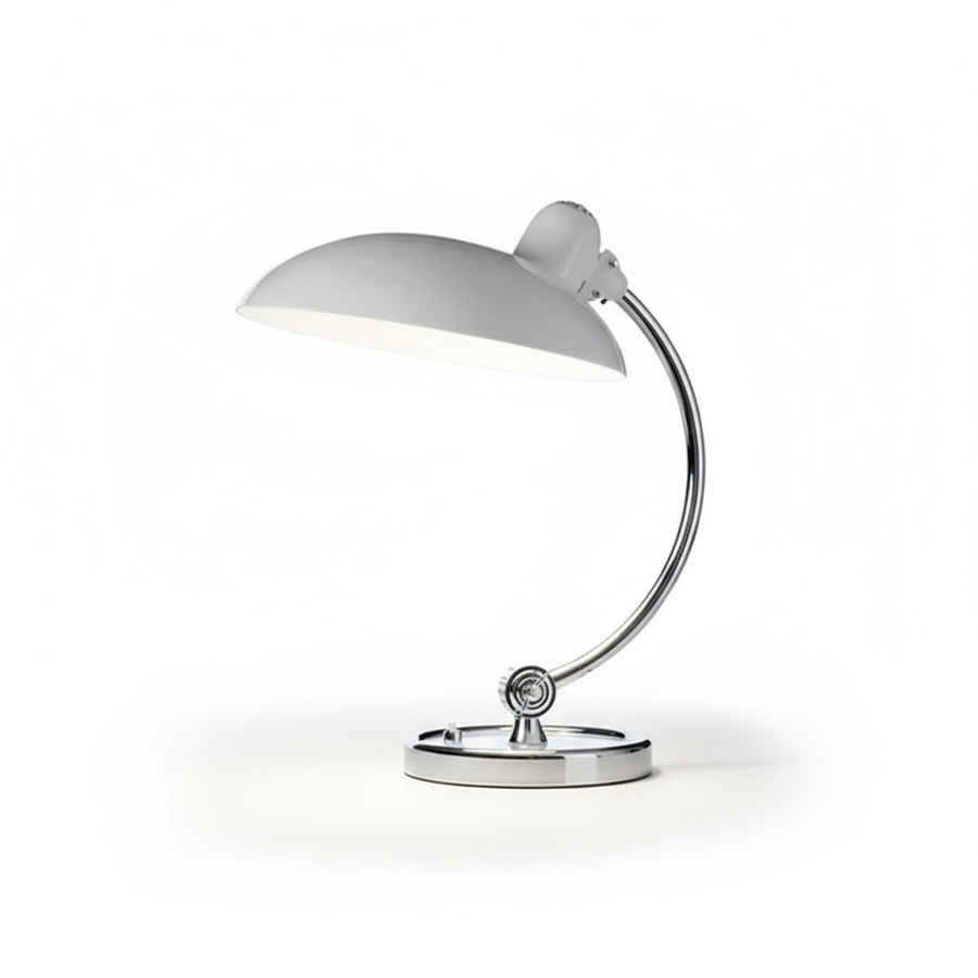 Lamp shown in a living room with soft lighting