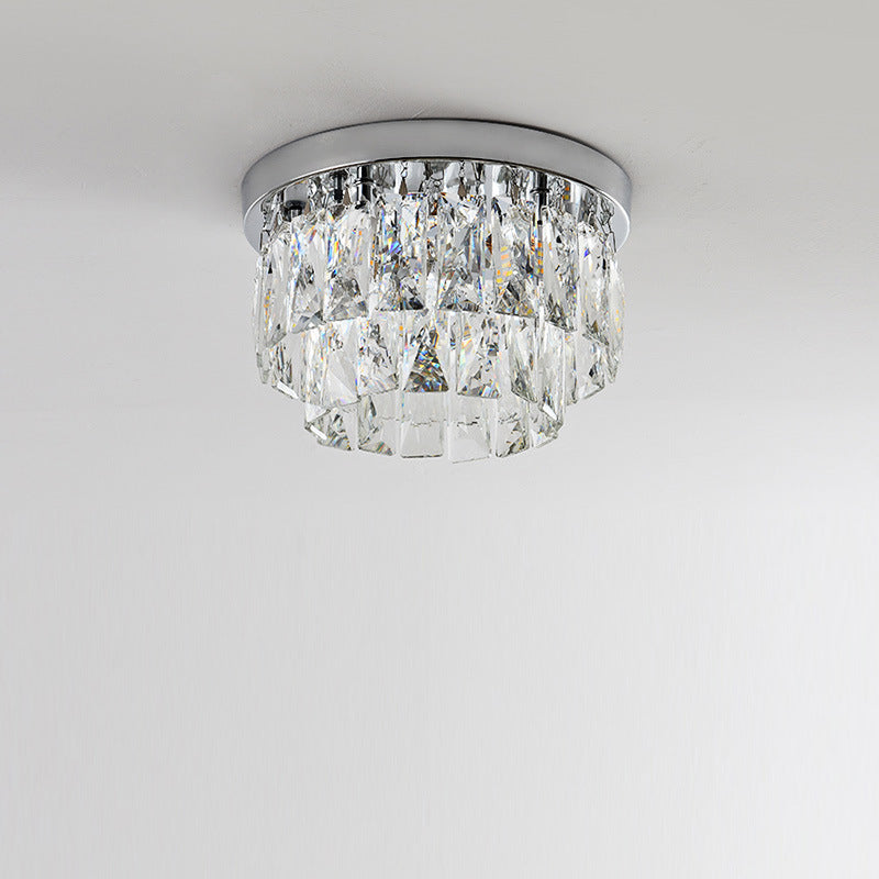 Art Deco LED ceiling light with crystal-style details