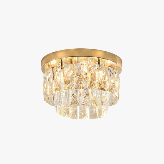 Art Deco LED ceiling light shown in a living room setting