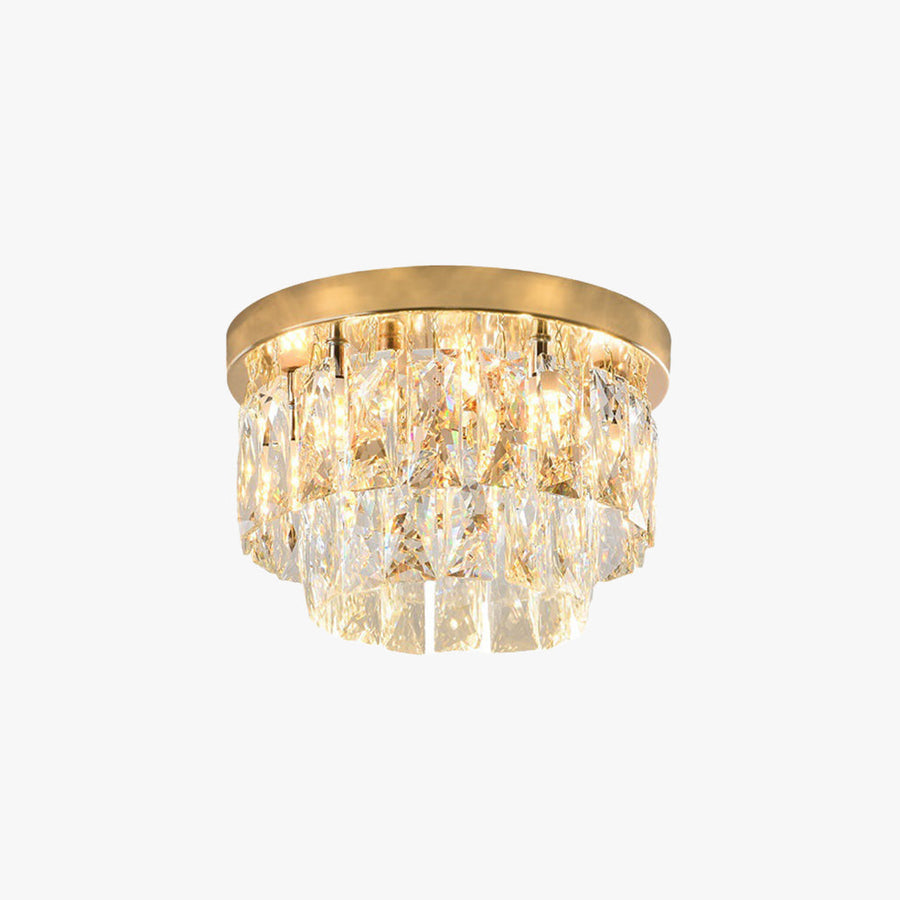 Art Deco LED ceiling light shown in a living room setting