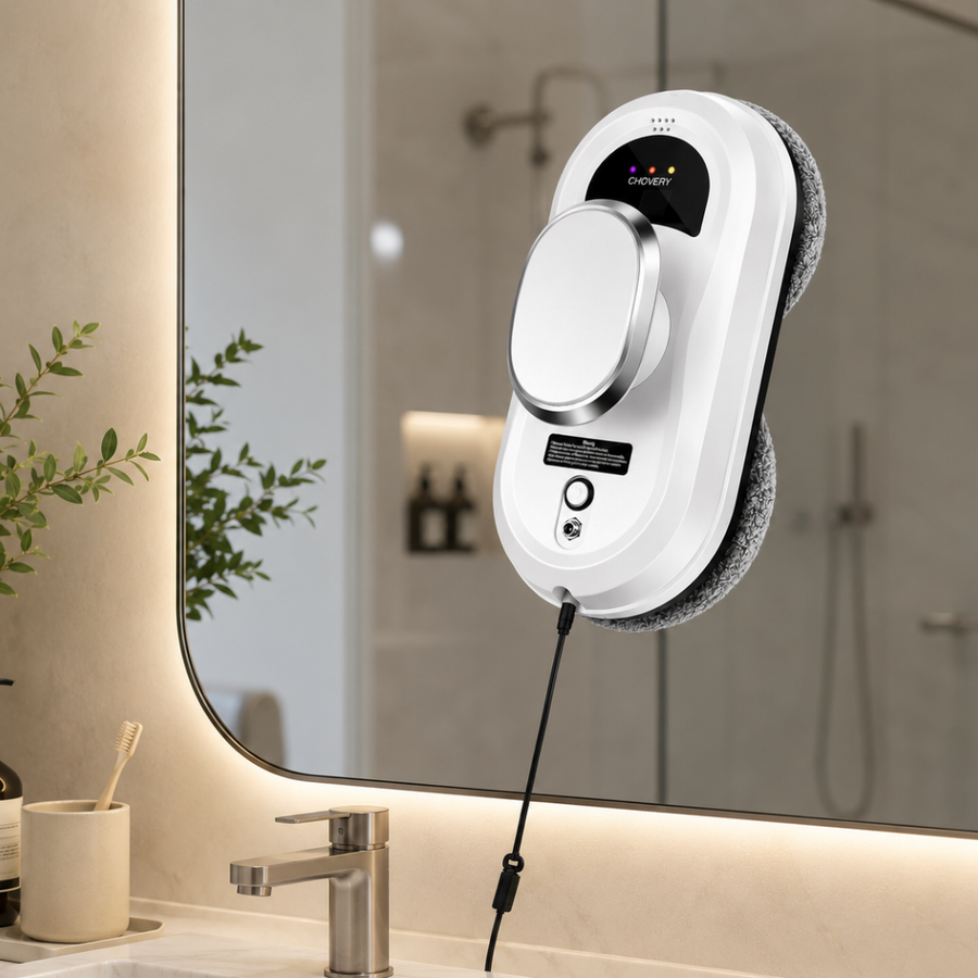 Window cleaning robot package with accessories and microfiber cloths