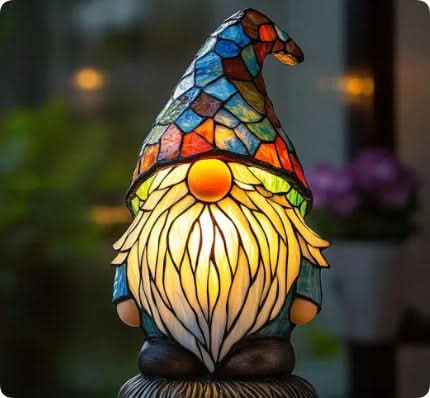 Dog-shaped LED lamp sitting on a living room table