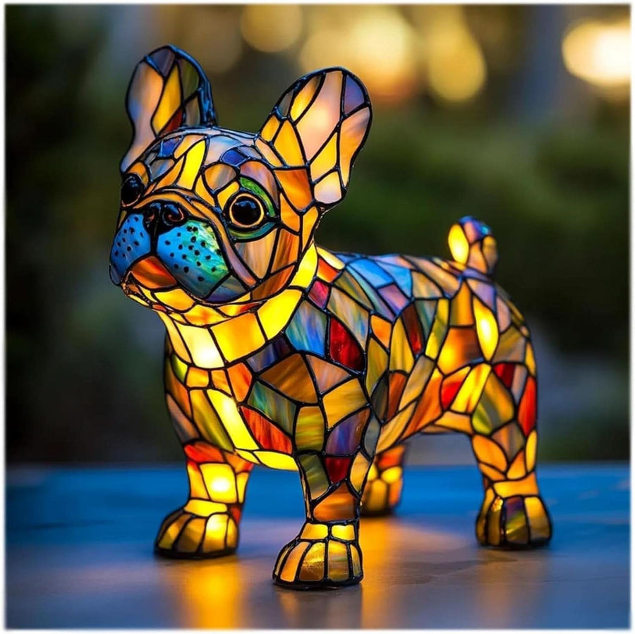 LED table lamp featuring a Shih Tzu silhouette