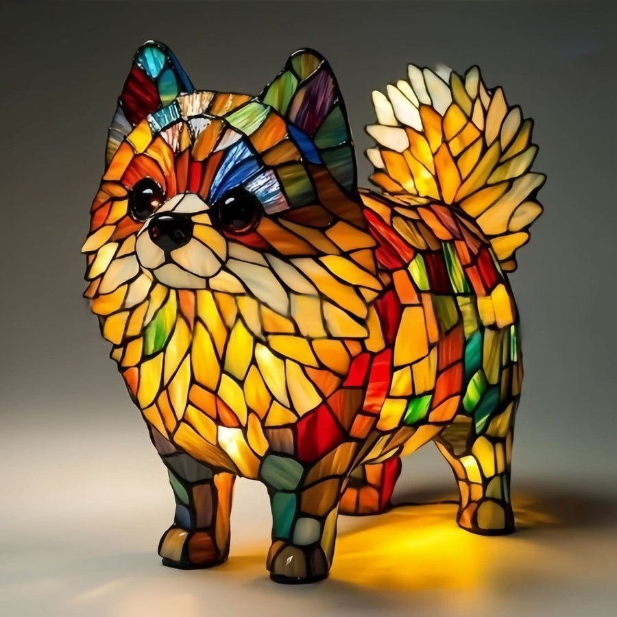 LED table lamp shaped like a German Shepherd