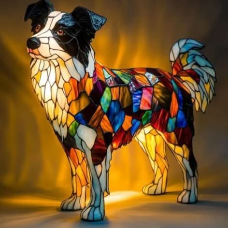 Shih Tzu shaped LED night light on a shelf
