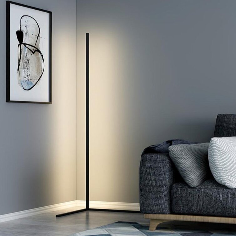 Close-up of the floor lamp's dimmer switch