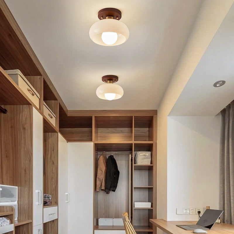 Side view of the modern industrial LED ceiling lamp