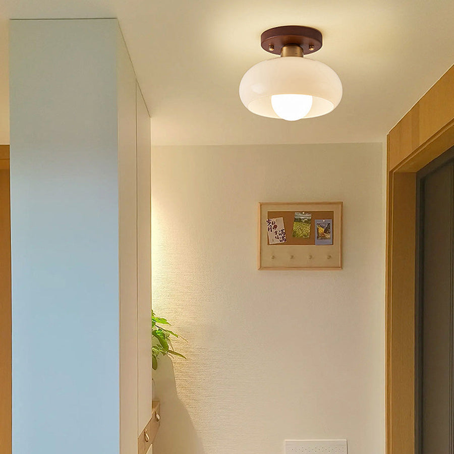 Side view of the vintage ceiling lamp fixture
