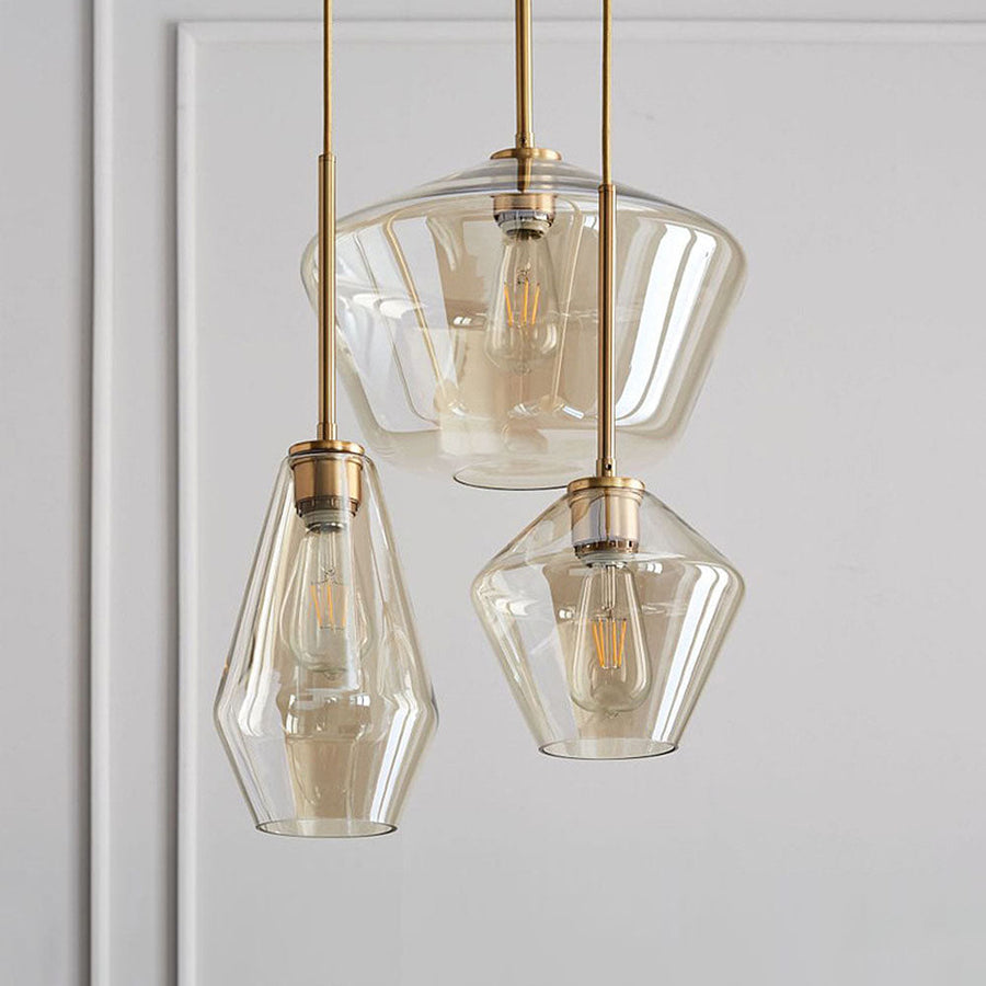 Pendant light with cord fully extended