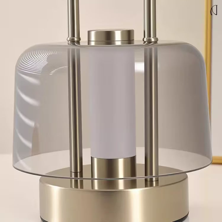 Bedside lamp placed in a cozy living room setting