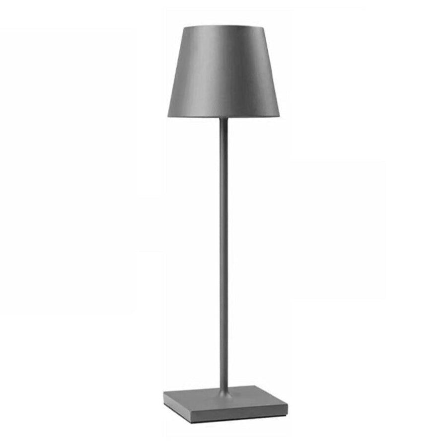 Table lamp with touch dimmer shown in a modern living room