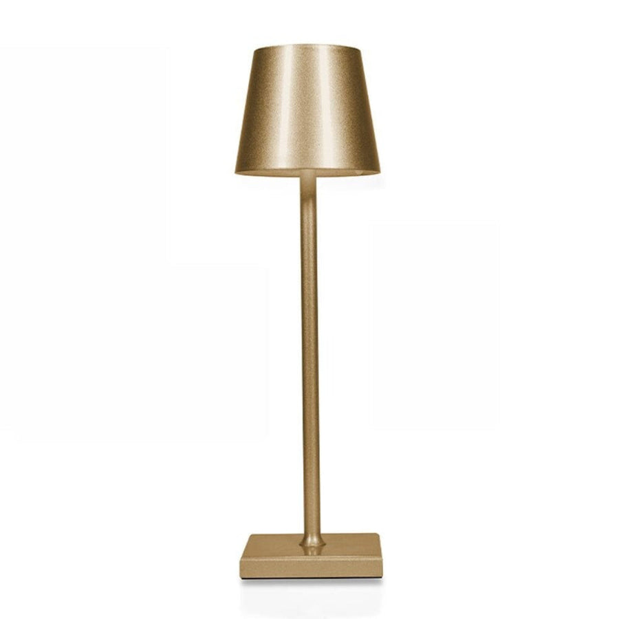 Close-up of the minimalist rechargeable table lamp with touch dimmer