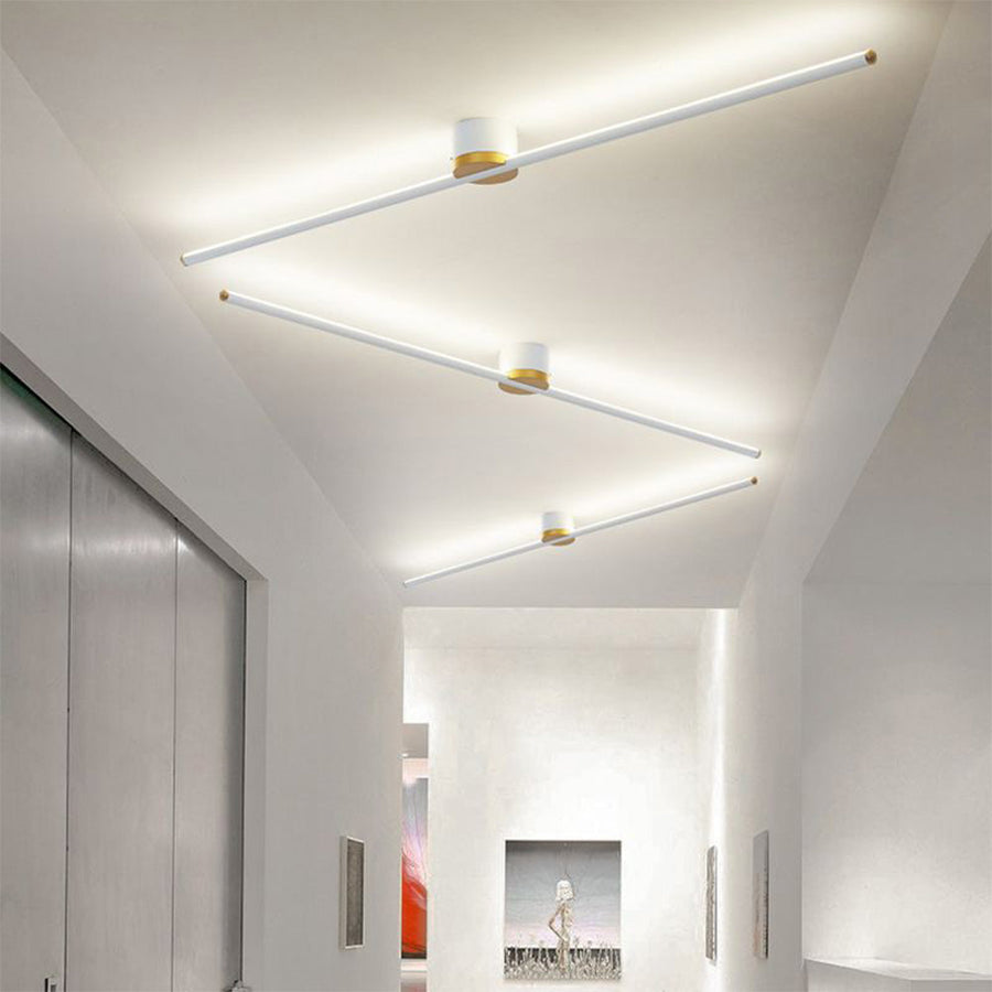 Size comparison of the linear LED semi-flush ceiling light models