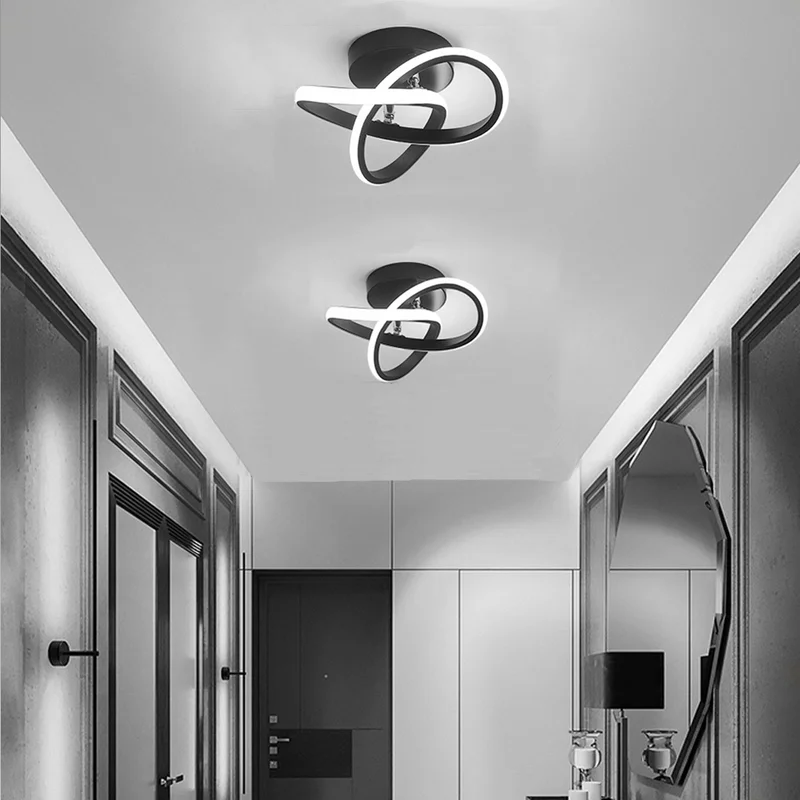 Modern geometric LED ceiling light front view