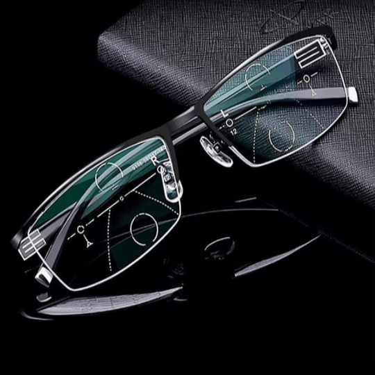 Side view of the multifocal reading glasses frame